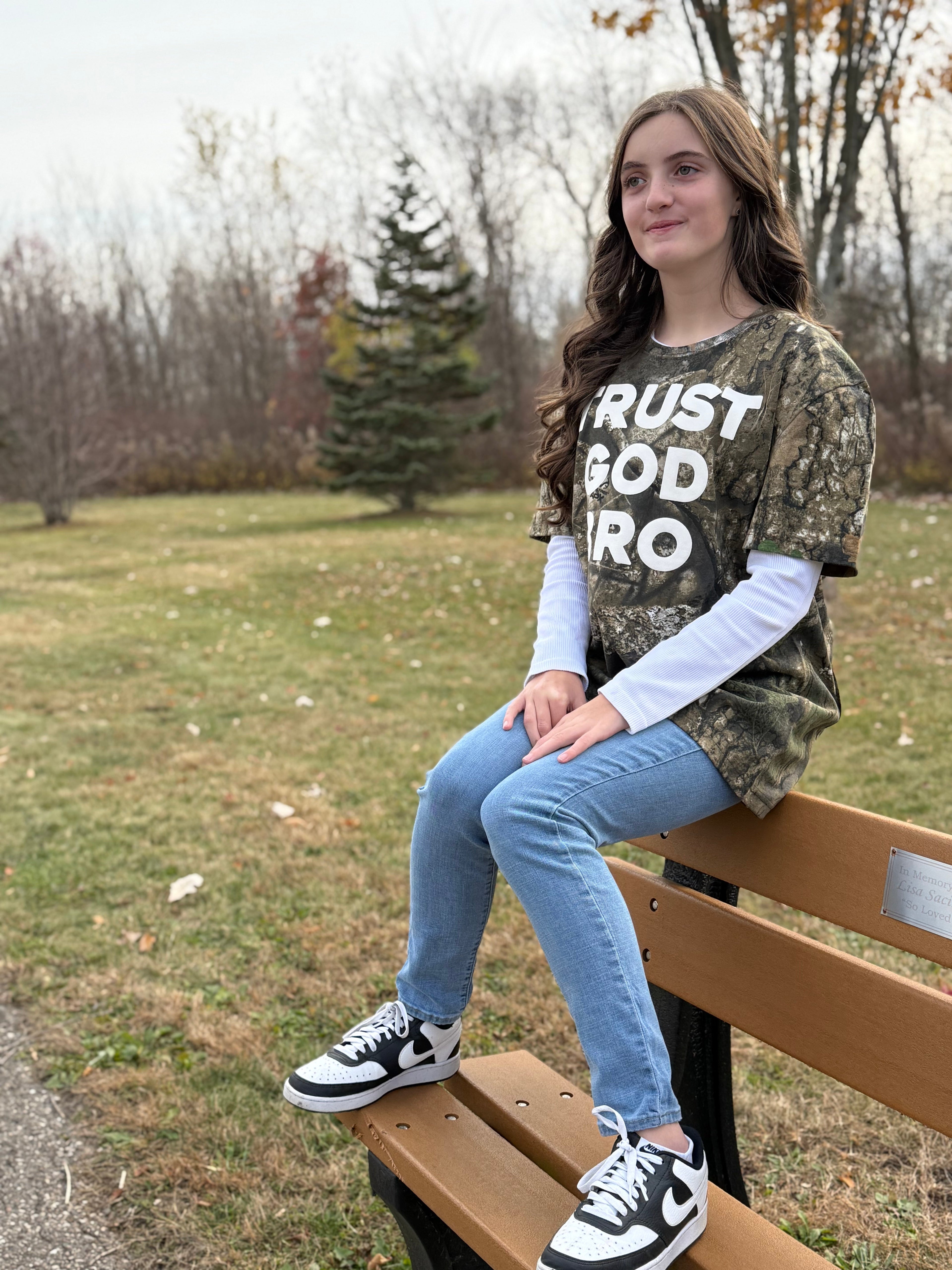 TRUST GOD BRO Puff Print Tee