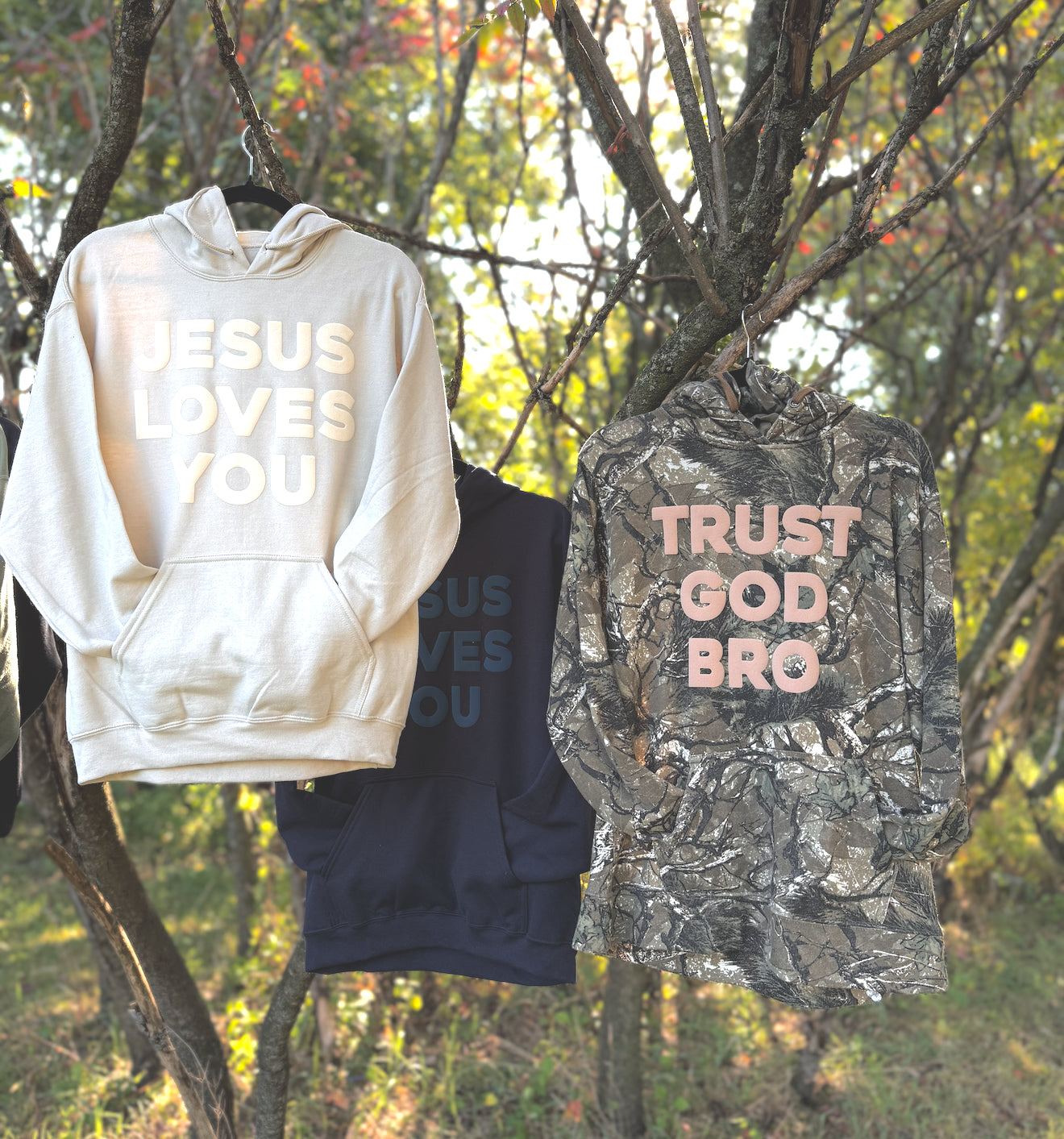 TRUST GOD BRO Puff Print Hoodie