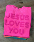 TRUST GOD BRO Neon Pink Puff Print Tee