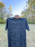 HENENI ISAIAH 6:8 Black Camo Puff Print Tee